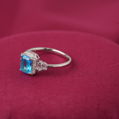 Silver fancy cz anguthi
