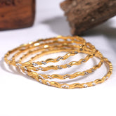 4 piece rodium bangles