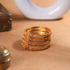 6 pieces temple bangles