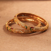 Temple peacock bangles