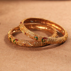 Temple peacock bangles
