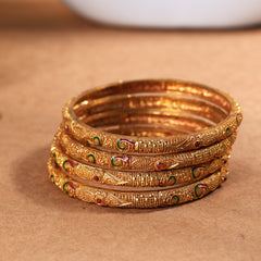 Temple peacock bangles