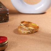 2 pieces rodium patli bangles