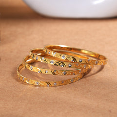 4 pieces rodium patli bangles