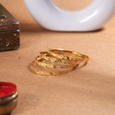 4 pieces rodium patli bangles