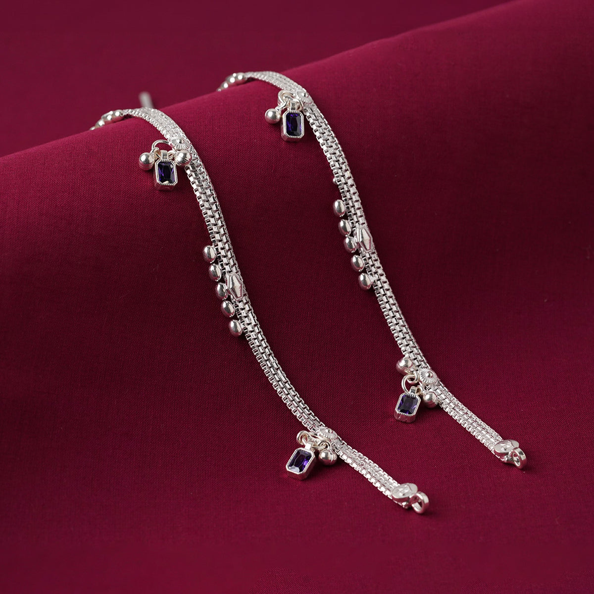 Silver fancy payal