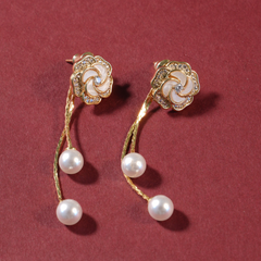 CZ fancy pearl tops