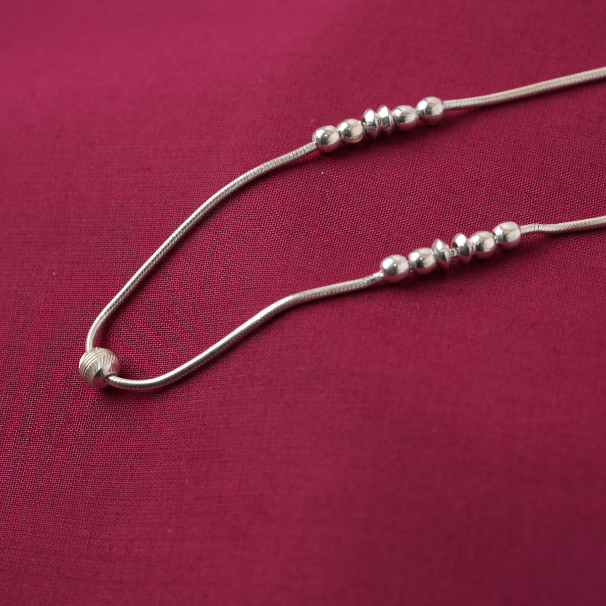 Silver anklet