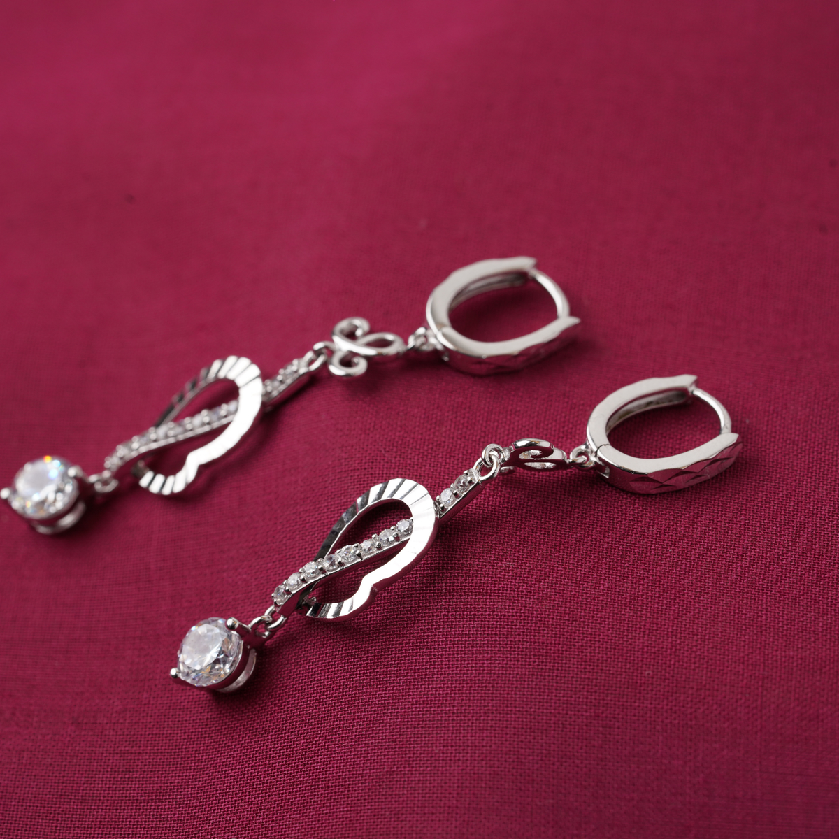 Silver fancy earrings