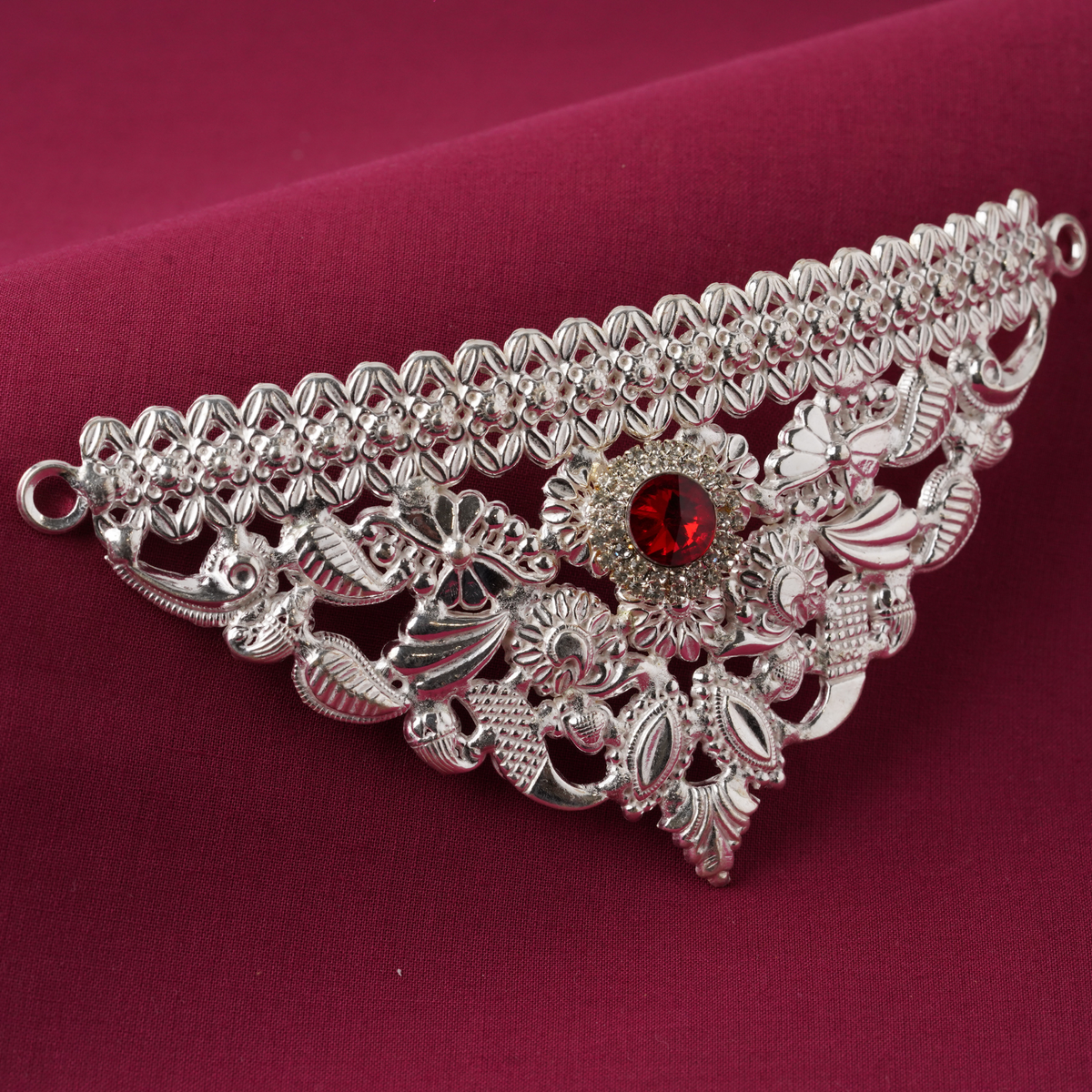 Silver ganpati mukut