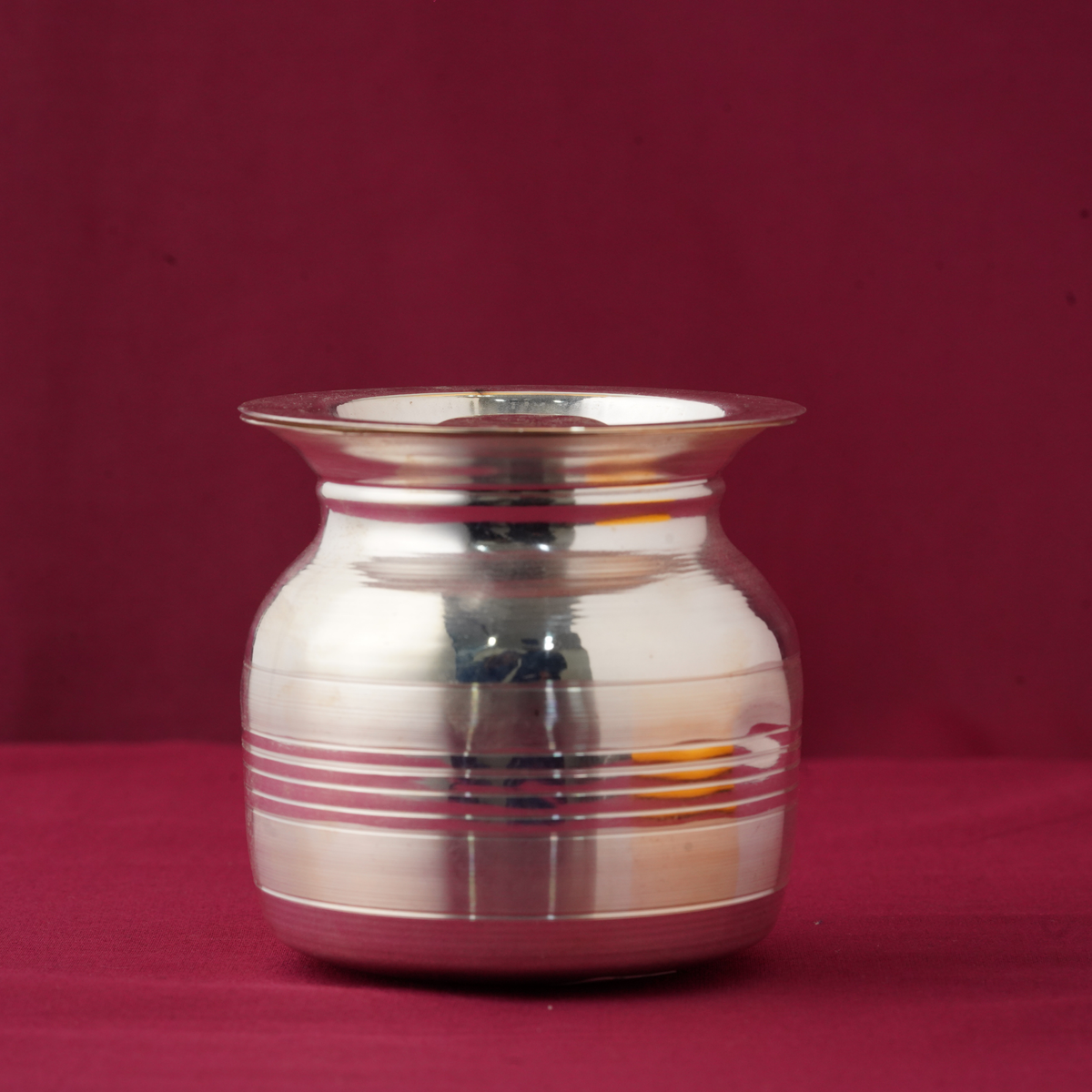Silver plating ghee loti