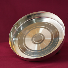 Silver plating pooja thali