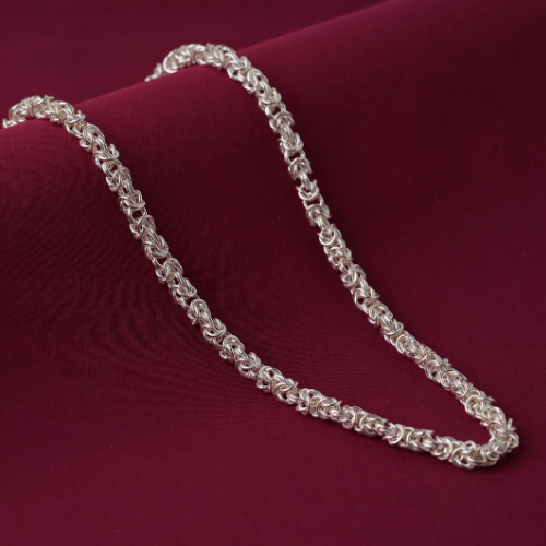 Silver gajara chain
