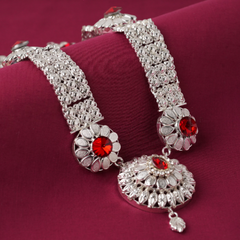 Silver ganpati haar
