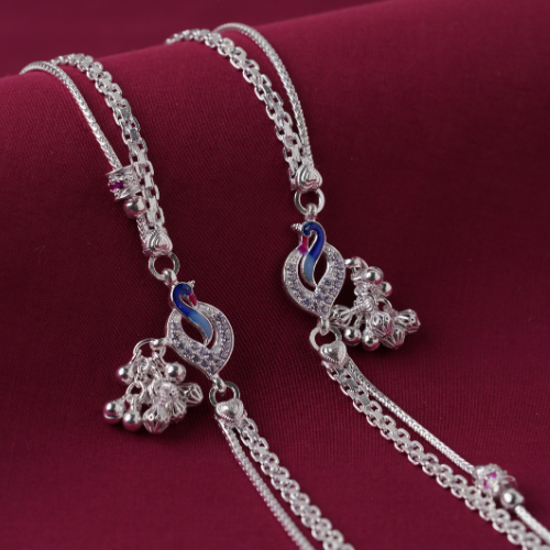 Silver fancy payal