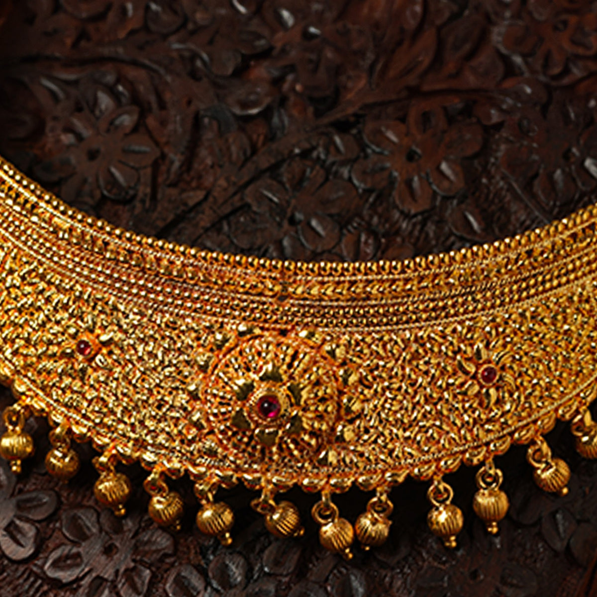 Premium fancy temple necklace