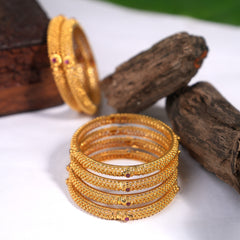 Temple 6 piece bangles set