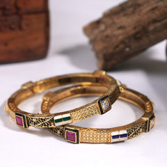 2 pieces kundan bangles