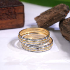 2 Piece rodium bangles