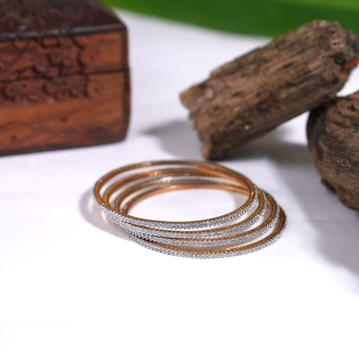 CZ 4 piece bangles