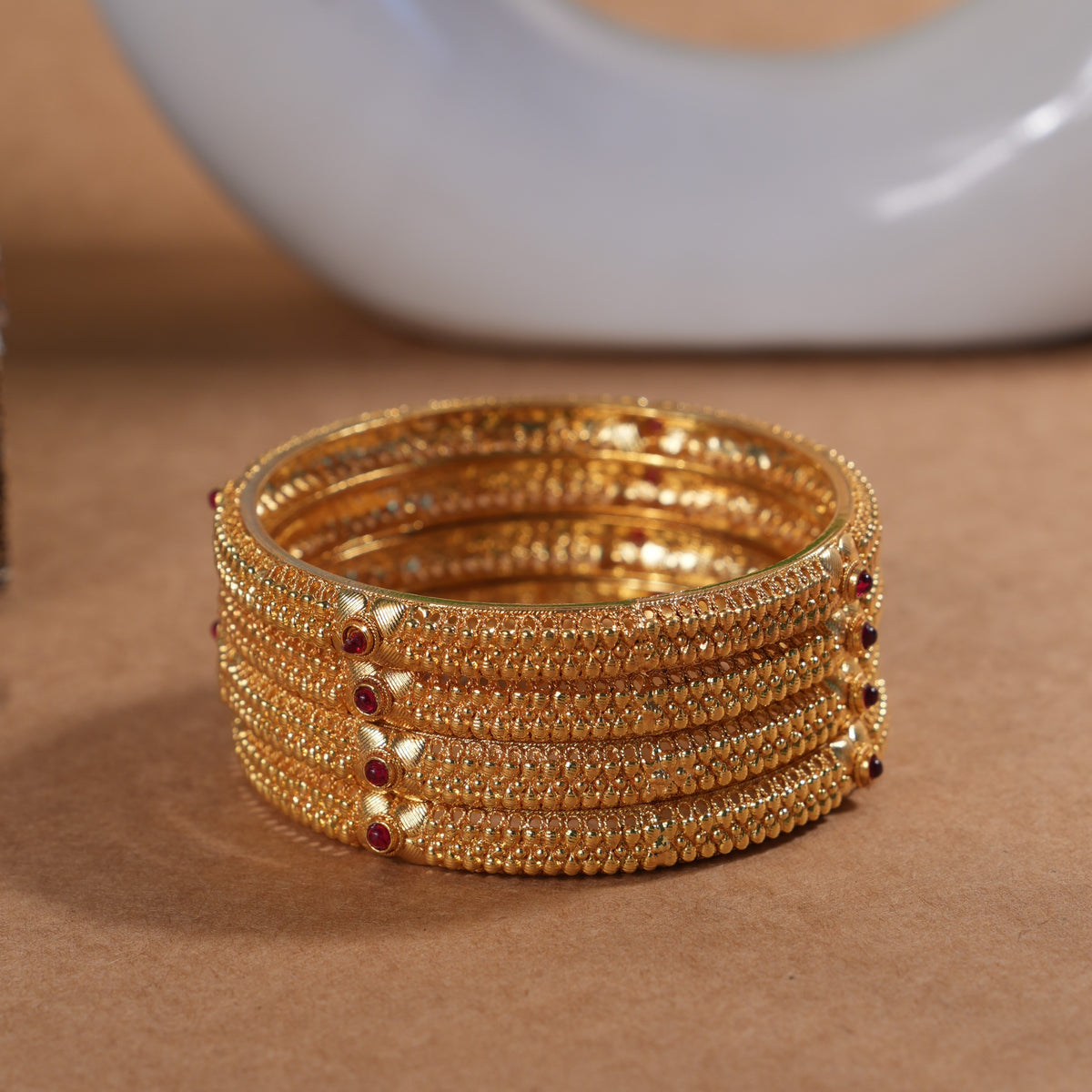 6 pieces temple bangles