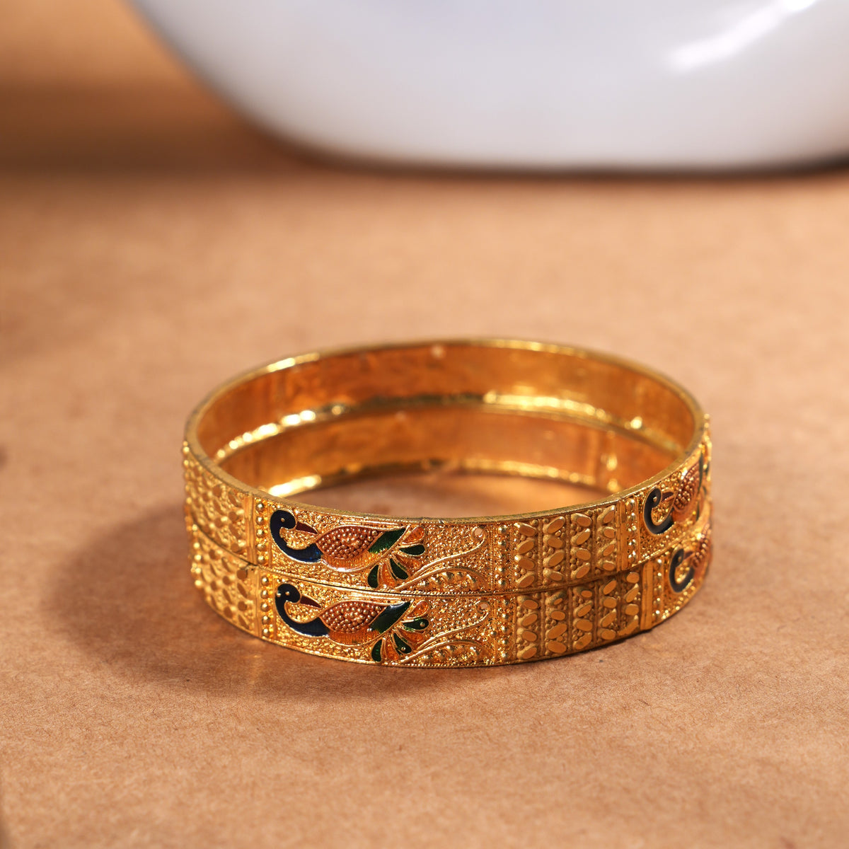 6 pieces peacock bangles