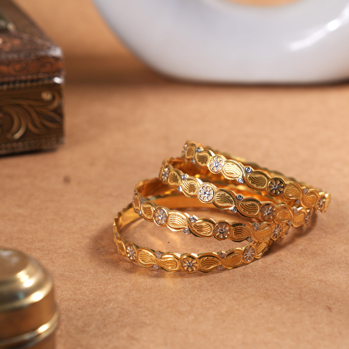 4 pieces fancy singapuri bangles
