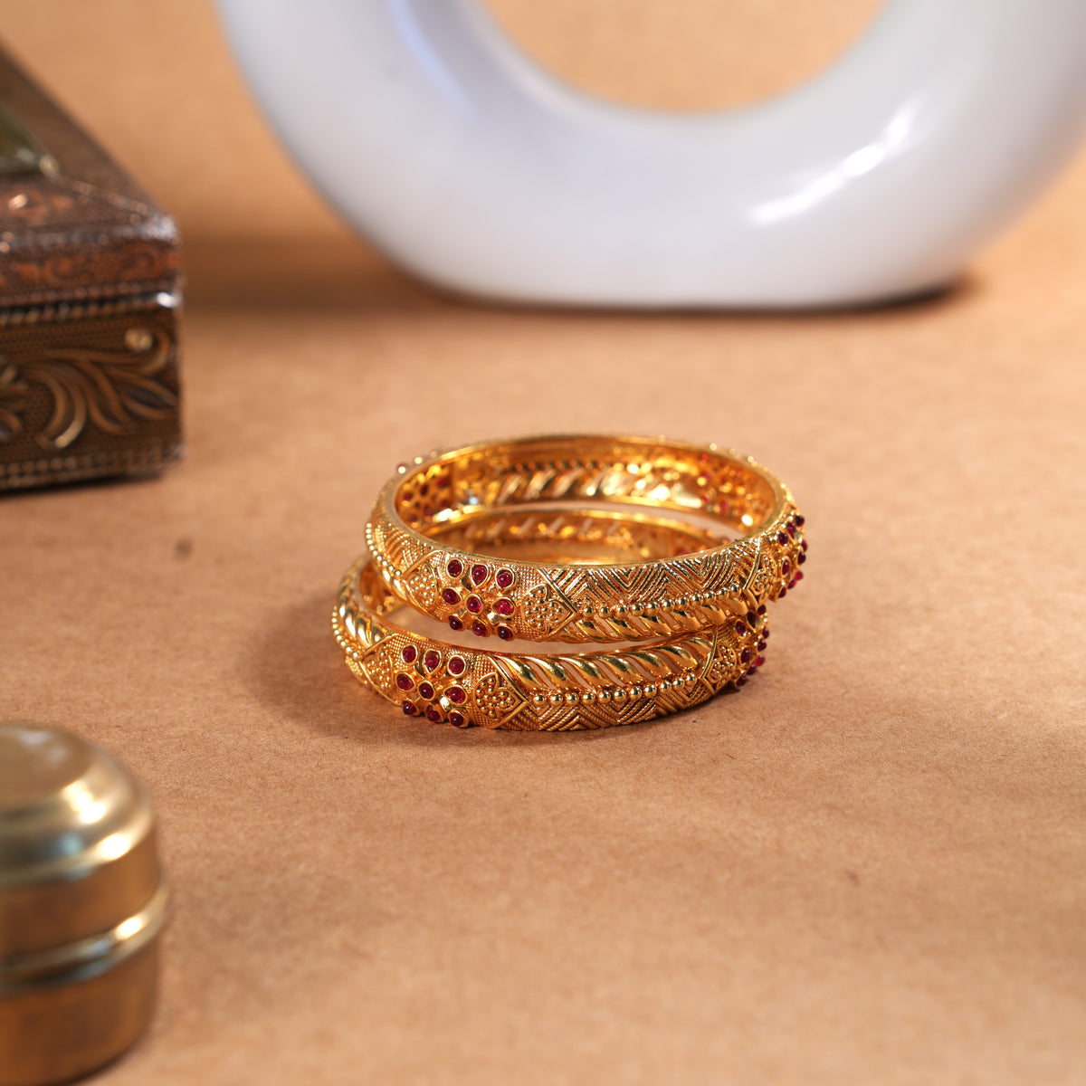 6 pieces temple bangles
