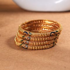 Peacock temple bangles