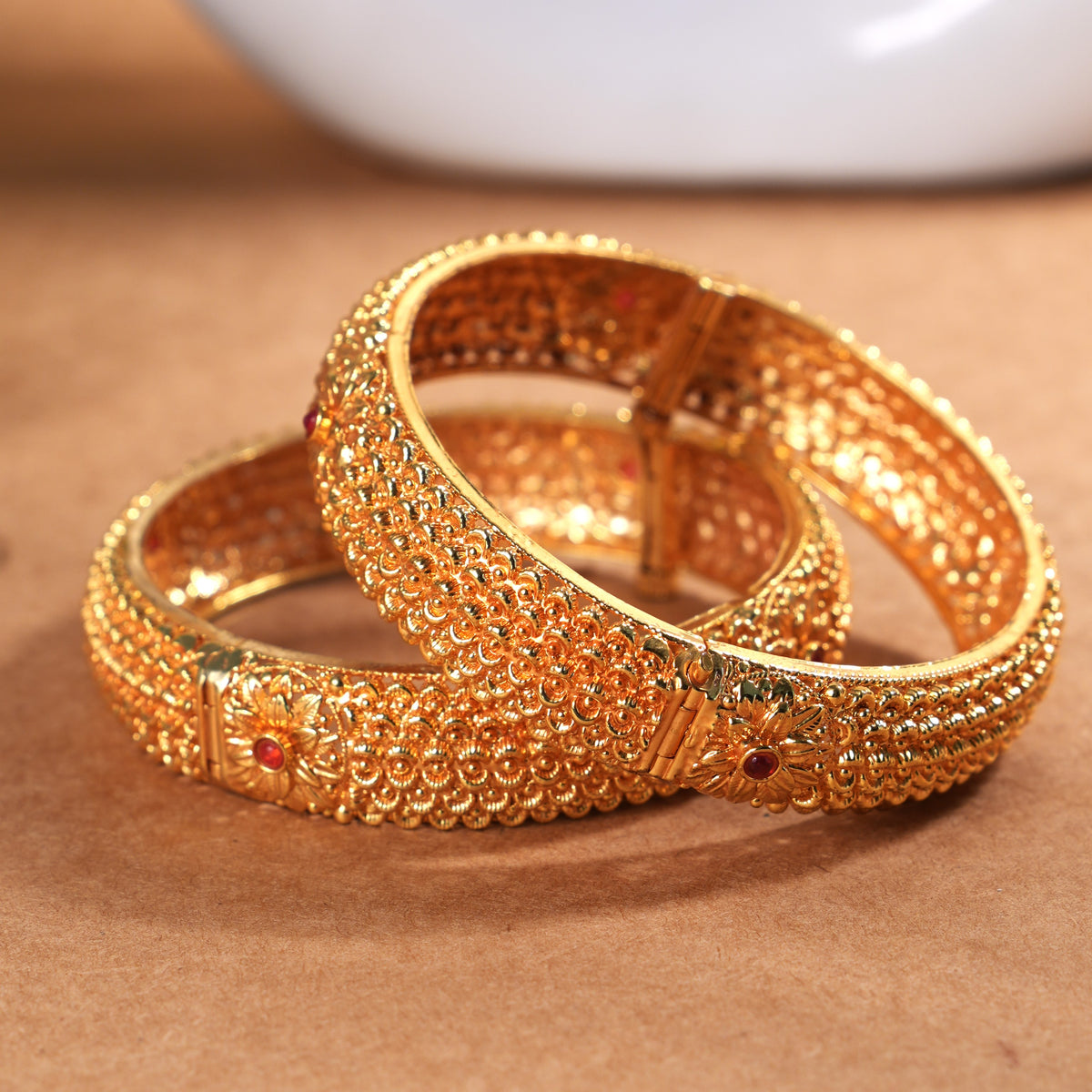 2 pieces temple kada bangles